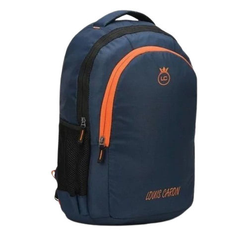 Blue Polyester College Bag