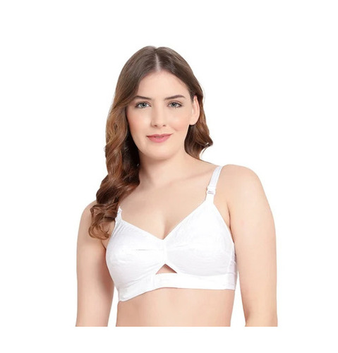Cotton Bra - Plunge Neck, Thin Elastic Straps, 3/4th Coverage | Breathable, Skin-Friendly, Fade & Wrinkle Resistant, Easy to Wash