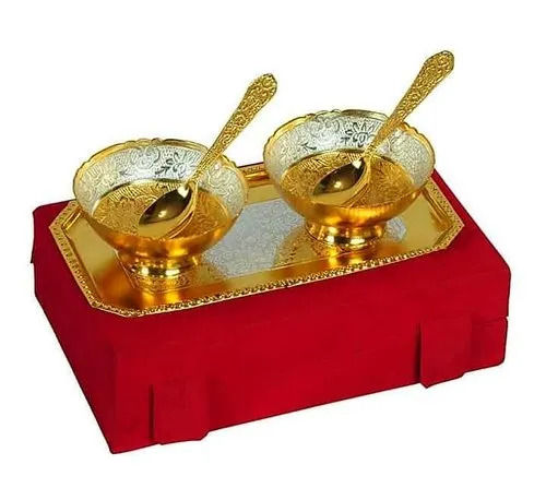 Gold Plated Brass Bowl Set