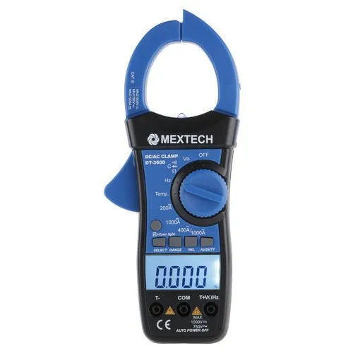 Handheld Digital Display Clamp Meter Dt-3600T - Color: Blue