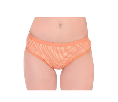 Orange Cotton Bikini Panties - Mid-Rise, Regular Fit | Breathable, Skin-Friendly, Fade & Wrinkle Resistant, Easy to Wash