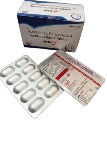 UHC SP Aceclofenac Paracetamol Serratiopeptidase Tablets