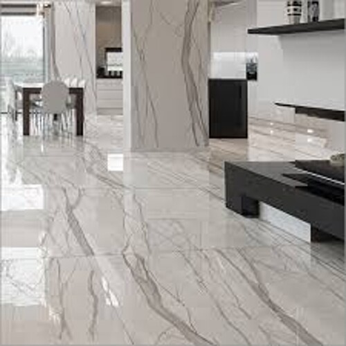 Designer Glossy Finish Ceramic Tiles - Acid-Resistant, Full Body Tiles for Elegant Flooring Applications