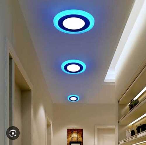 Home Lighting - Metal, Size: Anu, Multi Color, LED, 12 Watt | Ceiling Mounted for Home, Theatre, Hotel, Club, Restaurant, Office