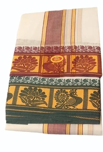 Multi Color Cotton Printed Pattern Party Wear Dhoti