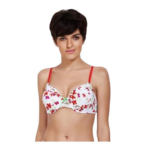 Daily Wear Skin-Friendly Regular Fit 3/4th Coverage Printed Cotton Ladies Padded Bra