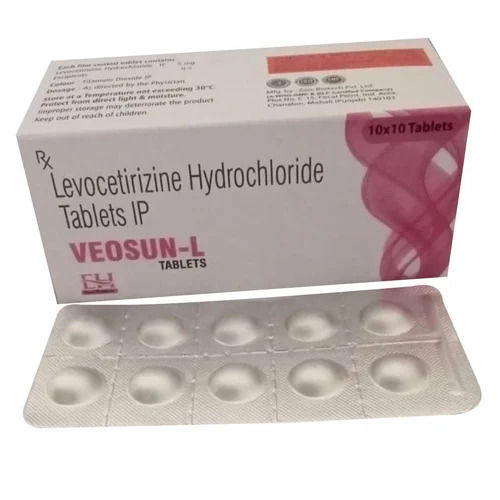 Veosun L - Levocetirizine Hydrochloride Tablets IP , Prescription-Only Medication for Hospital and Clinic Use, Store in Cool and Dry Place