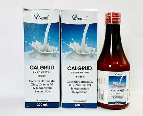 CALGRUD Calcium Carbonate Zinc Vitamin D3 And Magnesium Syrup