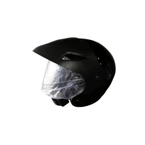 Plain Mat Black Open Face Bike Helmet