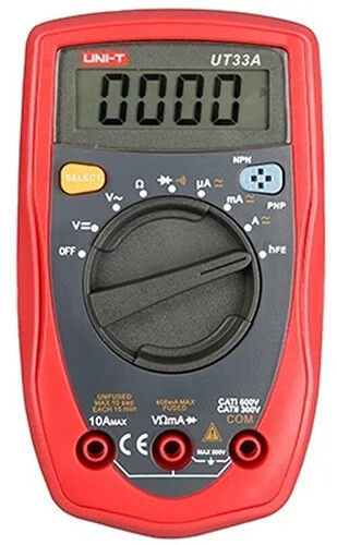 Red And Black Industrial Handheld Digital Multimeter, UT33A