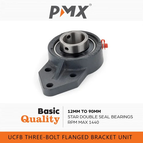 Flange Bearing - Polished Finish, Black Color | Durable, Corrosion Resistant, Rust Proof, Very Good Quality