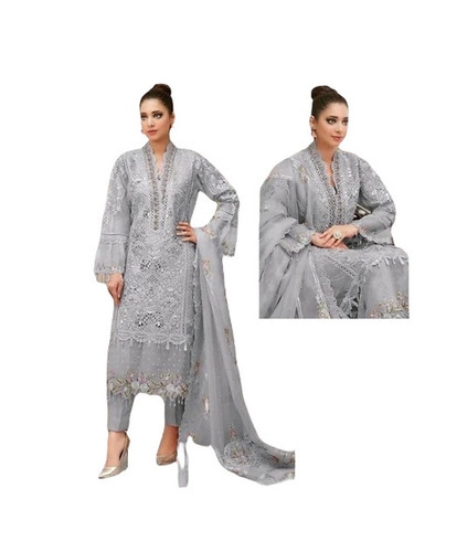 Party Wear Regular Fit Full Sleeve Embroidered Pakistani Pant Suits with Dupatta