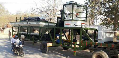 Fully Automatic Hard Structure Mobile Concrete Batching Plant