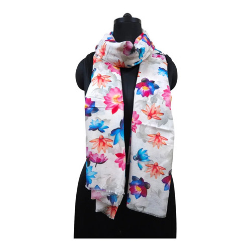 Printed Cotton Stoles - 70 x 200 cm Multicolor | Extremely Warm Breathable Lightweight Skin-Friendly Machine Washable