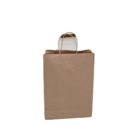 Brown Color Plain Pattern 8 Kg Paper Grocery Carry Bag