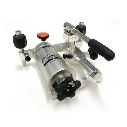 912A Additel Low Pressure Test Pump - Stainless Steel & Aluminum Body, 140x273x258 mm , Silver & Black Color, 95% Vacuum to 60 psi Pressure Range, 0.1 Pa Adjustment Resolution