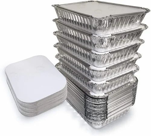 Square Aluminium Foil Containers for Packaging