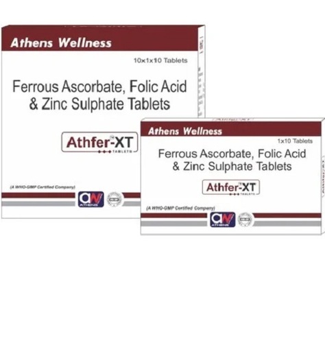Ferrous Ascorbate Folic Acid and Zinc Sulphate Tablets - Prescription Required Medicine for Hospital and Clinic Use | Cool and Dry Storage Instructions Dosage as Prescribed