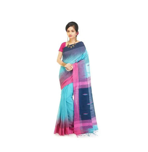 Casual Wear Light Weighted Shrink Resistant Cotton Silk Sarees With Blouse Piece