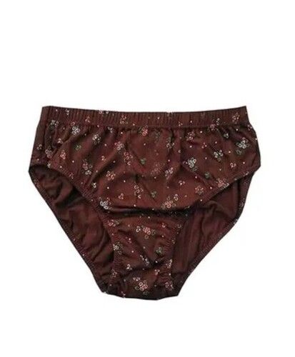 Brown Color Printed Pattern Cotton Ladies Panty For Daily Wear