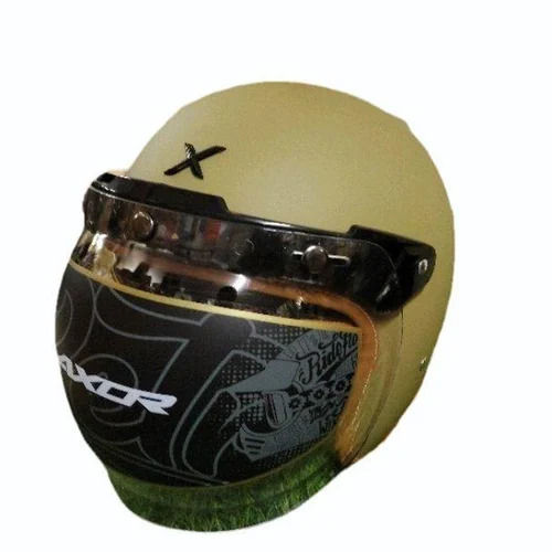 Axor Retro Jet Unisex Leather Half Face Motorbike Helmet