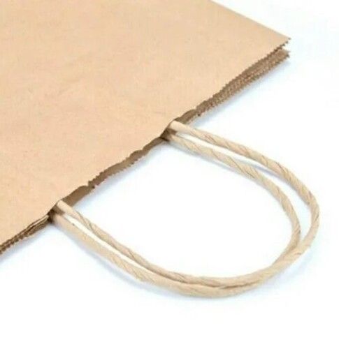 Brown Color Plain Pattern Kraft Paper Bags For Grocery