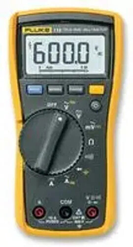 पीला और काला हैंडहेल्ड डिजिटल मल्टीमीटर