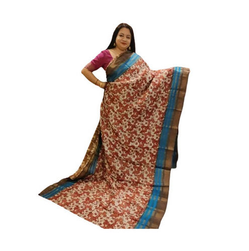 Printed Tussar Silk Sarees