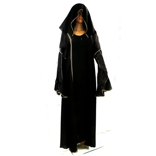 Stylish Abayas - Long Length, Regular Fit, Round-Neck, Black | Anti Wrinkle, Breathable, No Fade, Washable, Quick Dry, Long Sleeve, Plain Design for Daily Wear