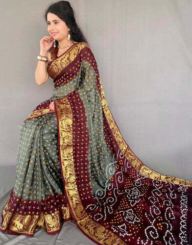 Fancy Good Looking Bandhani Saree