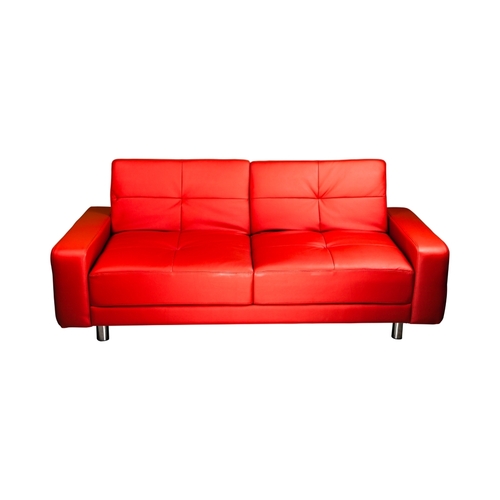 Leather Sofa Red