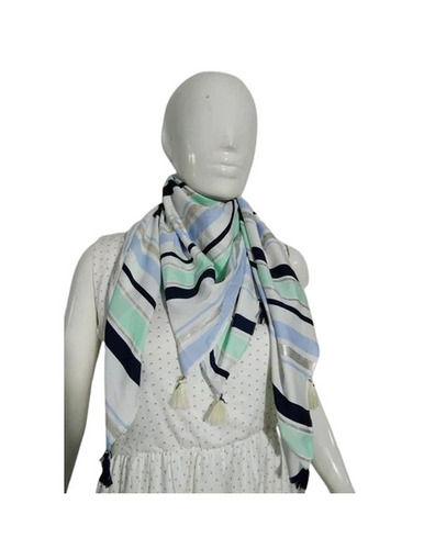 Casual Wear Shrink Resistant Skin-Friendly Breathable Striped Chiffon Ladies Scarves