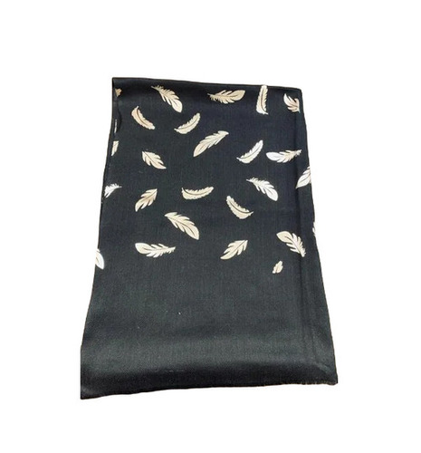 Black Pashmina Foil Print Stole