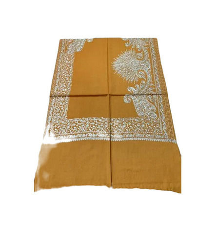 Rectangular Skin-Friendly Breathable Embroidered Kashmiri Silk Ladies Stoles for Winter