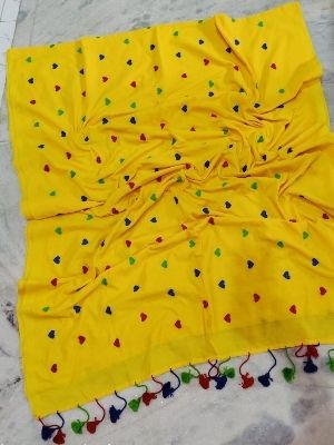Ladies Cotton Embroidery Saree