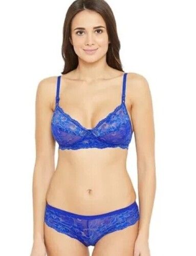 Lycra Floral Lace Fancy Bra Panty Set