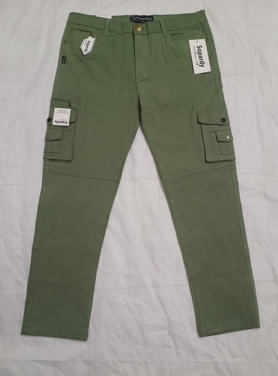 Men Cotton Cargo Pants - Fabric Type: Woven