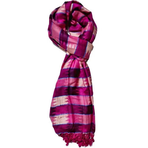 Pink Striped Viscose Stoles