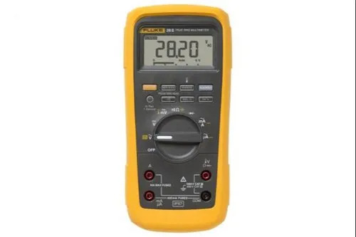 पीला और काला पोर्टेबल हैंडहेल्ड डिजिटल मल्टीमीटर