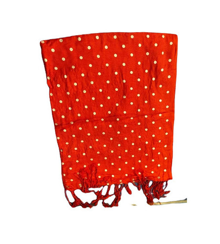 Dotted Print Fashion Stole - 72x28 Inches, Orange | Extremely Warm, Lightweight, Skin-Friendly & Breathable