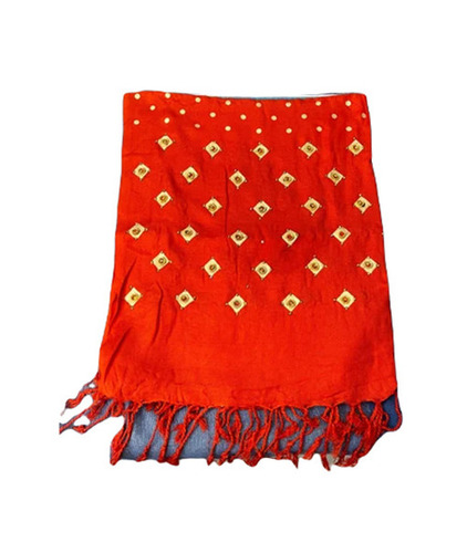 Orange Stole - 72x28 Inch Extremely Warm Lightweight Dotted Design | Fade Wrinkle and Shrink Resistant Machine Washable and Breathable for Adults