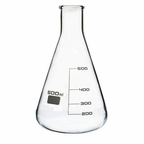 Light Weighted Leak and Crack Resistant Transparent Glass Laboratory Conical Flask