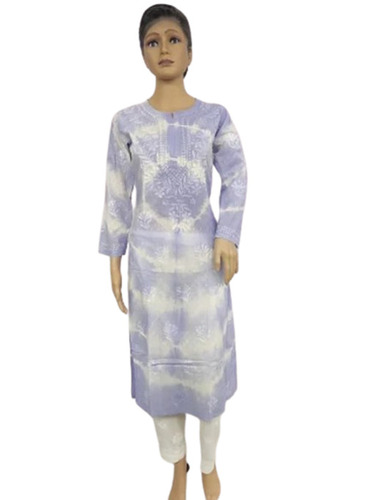Dobby Cotton Kurtis - Multi Color, Full Sleeves, Breathable and Washable Fabric | Printed Design for Comfortable Regular Fit