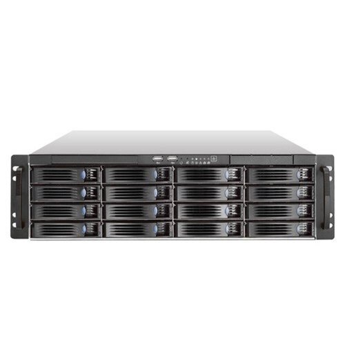 RM31616 Server Chassis - Mild Steel 3U Rackmount Design Black | 16 SAS/SATA Hotplug Support 12G SAS Expander Redundant Power Supply
