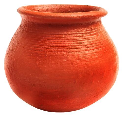 Round Polished Premium Design Red Clay Pot