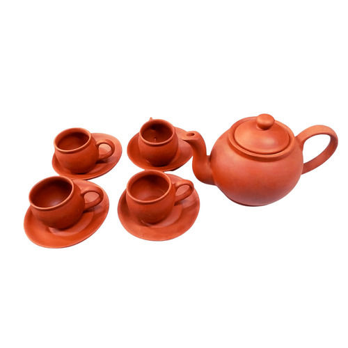 Brown Color Plain Clay Tea Kettle For Household And Tea Serving