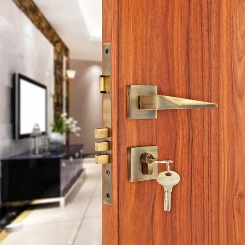 Door Handles - Premium Quality Metal, Polished Golden Finish | Optimum Strength, Fine Finished Design