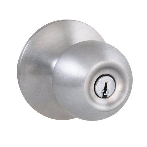 Round Metal Polished Glass Door Knob