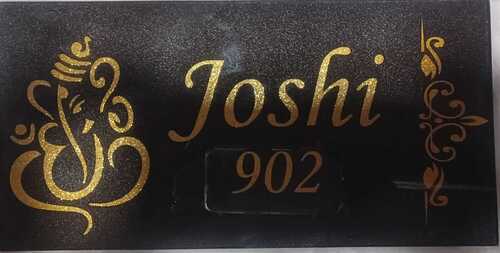 GLASS NAME PLATE