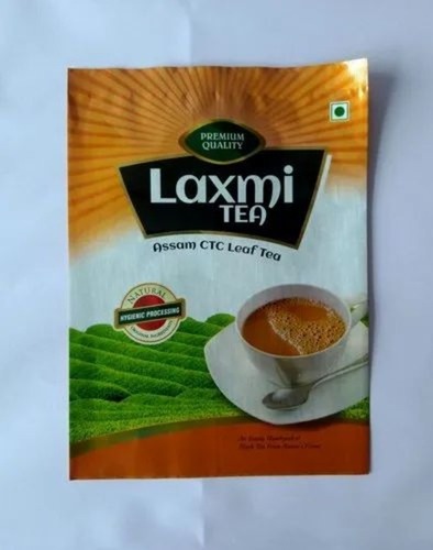 Tea Pouch - Printed Rotogravure, Double Layer Lamination, Heat Sealed Closure, Glossy Finish, Multicolor Stand Up Pouch for Food Use